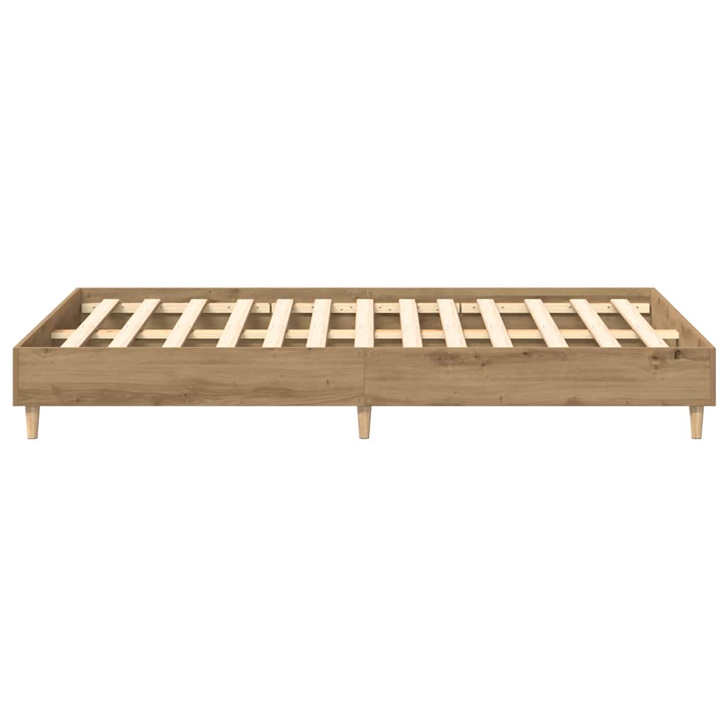 Bed Frame No Mattress Artisan Oak 120x200 cm Engineered Wood